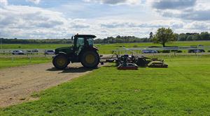 Mowing on racecource